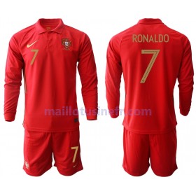 Maillot de Foot Portugal Cristiano Ronaldo 7 Domicile UEFA EURO 2020 Manches Longues - Enfant